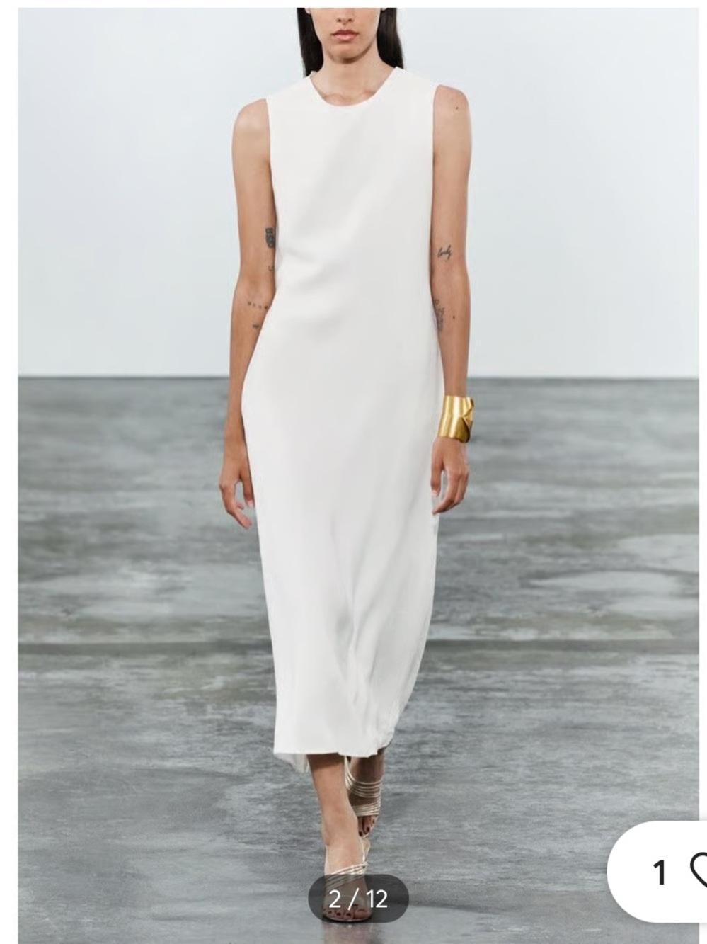 Zara Sleeveless Midi Dress in Oyster White